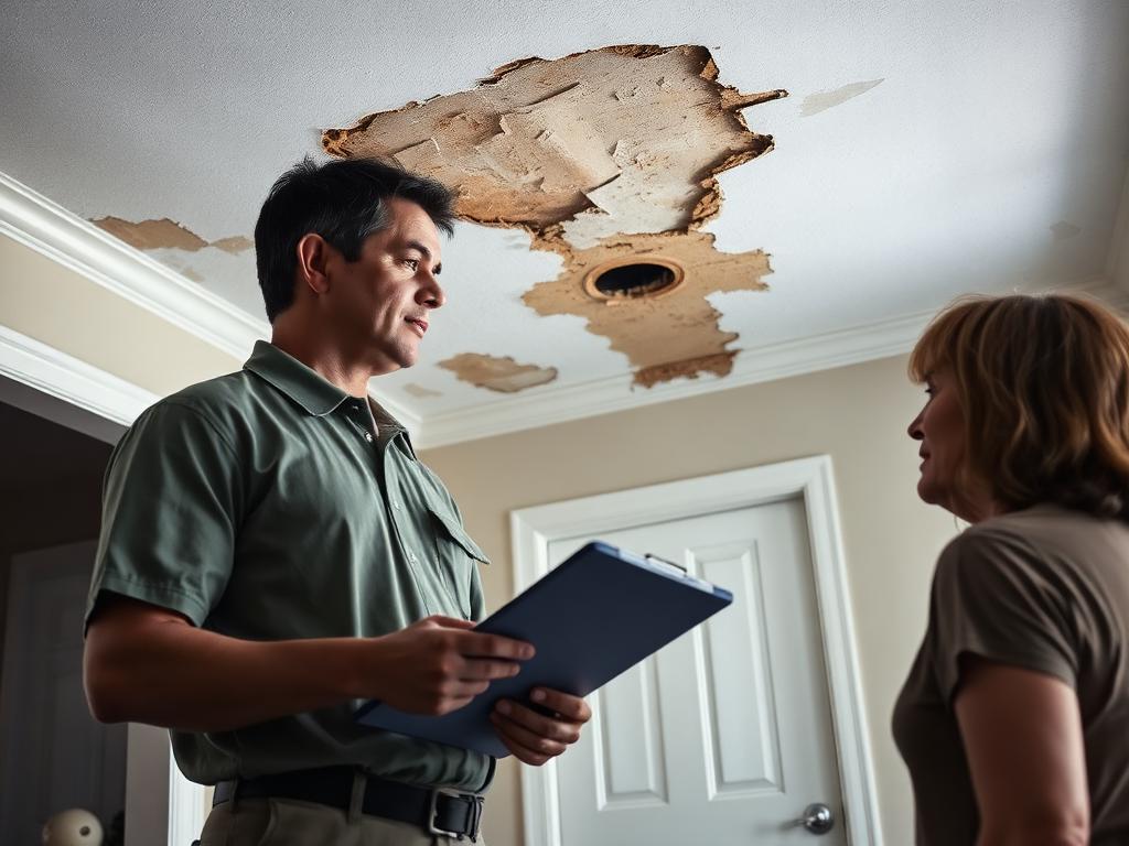 Florida public adjuster reviewing property damage with policyholder